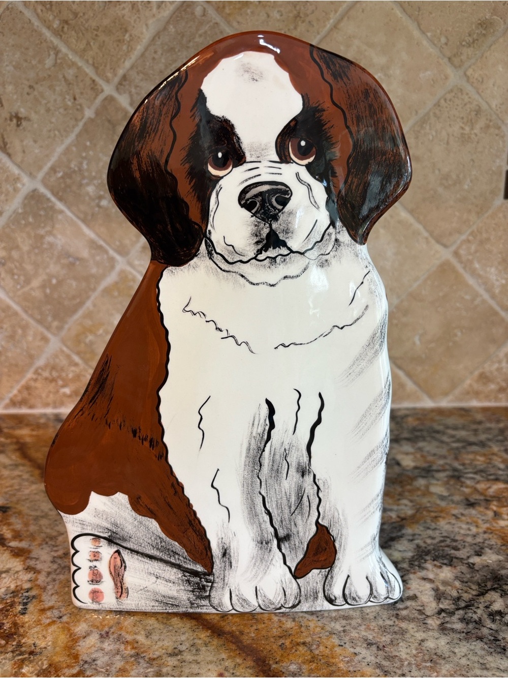 Hand-Painted Saint Bernard Decorative Figurine - Dogs by Nina Lyman